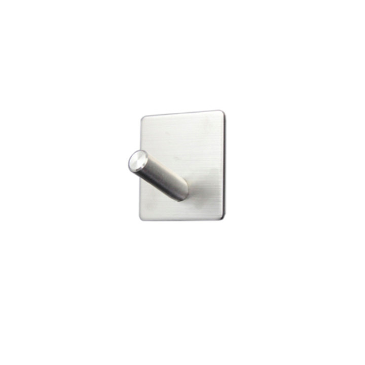 Adhesive Hook In Brushed Steel