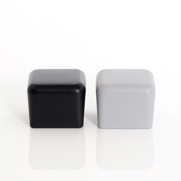 Chair Leg Caps, Outside Squared in Plastic
